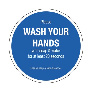2mm Acrylic sign Wash your hands small