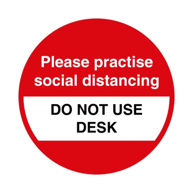 Adhesive Sticker Do Not Use Desk