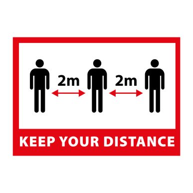 Adhesive Sticker Keep your distance A3
