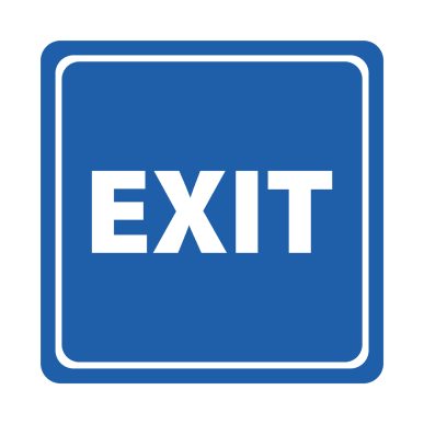 Exit wall sign