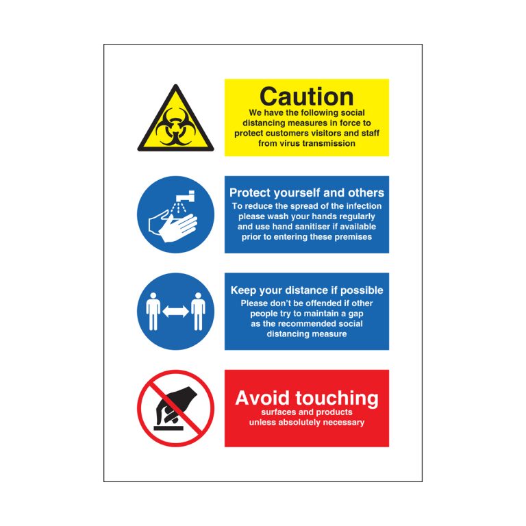 Site Safety Covid19 Guideline Signage Outdoor 5mm Corex First