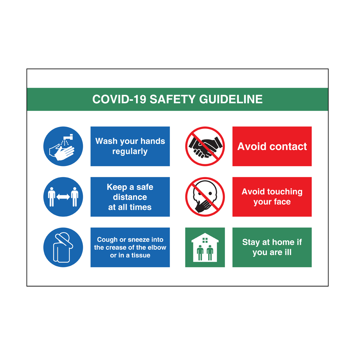 Covid19 Safety Guideline Signage Outdoor 5mm Corex First Display