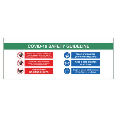 Outdoor Banner Covid 19 Safety Guideline uk