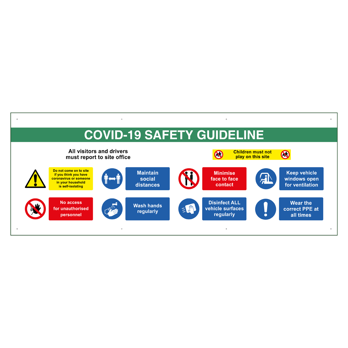 Outdoor Banner Covid19 Safety Guideline First Display Signs
